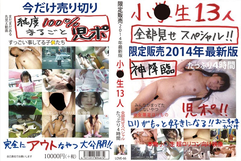 限定販売 2014年版 小○生13人全部見せスペシャル たっぷり4時間