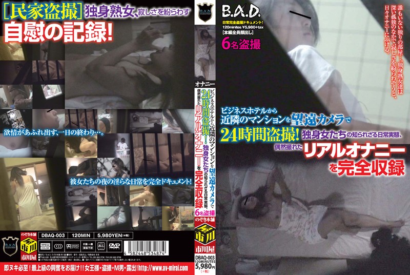 ビジネスホテルから近隣のマンションを望遠カメラで24時間盗撮!独身女たちの知られざる日...
